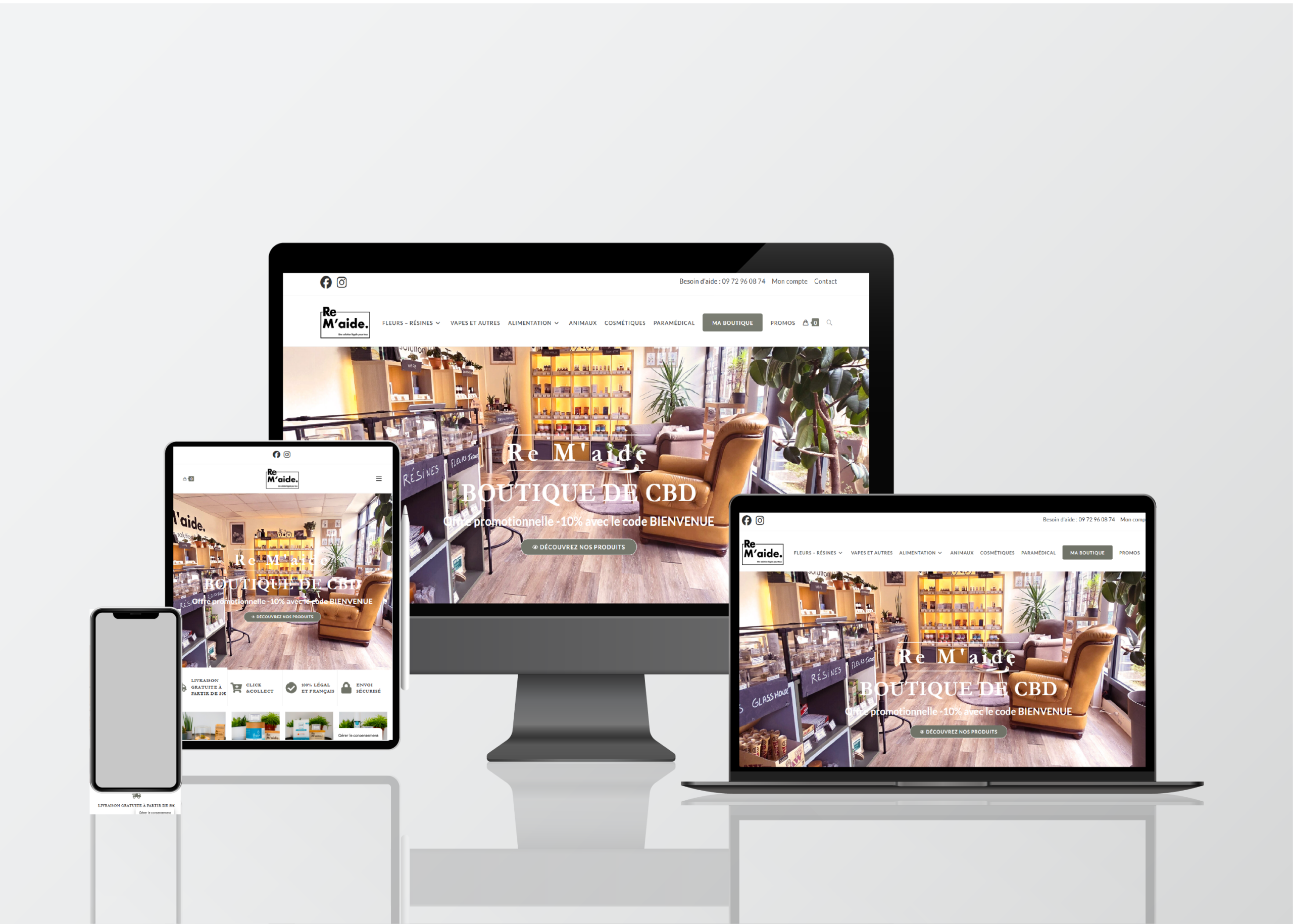 Site e-commerce Re M'aide